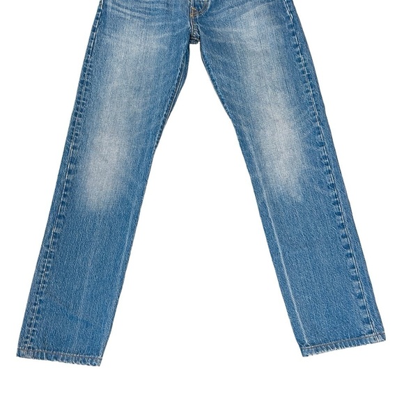 Levi 501 Button Fly Mid Rise Straight Jeans. Blue Whisker Size 25 #803 - Picture 8 of 10